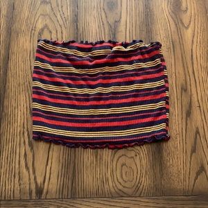 red blue and yellow tube top